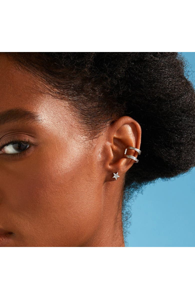 7879 Star Stud Earrings, Alternate, color, Platinum