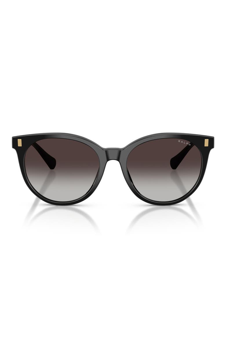 55mm Gradient Phantos Sunglasses, Main, color, SHINY BLACK / GREY GRADIENT