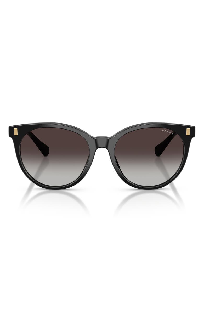 RALPH 55mm Gradient Phantos Sunglasses, Main, color, Shiny Black / Grey Gradient