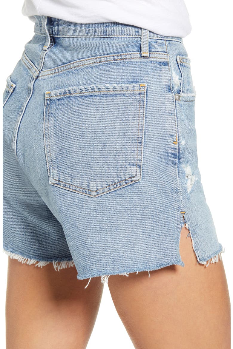 Dee Ultra High Waist Cutoff Denim Shorts, Alternate, color, CHIMES