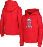 Outerstuff Youth Red Los Angeles Angels Team Primary Logo Pullover Hoodie