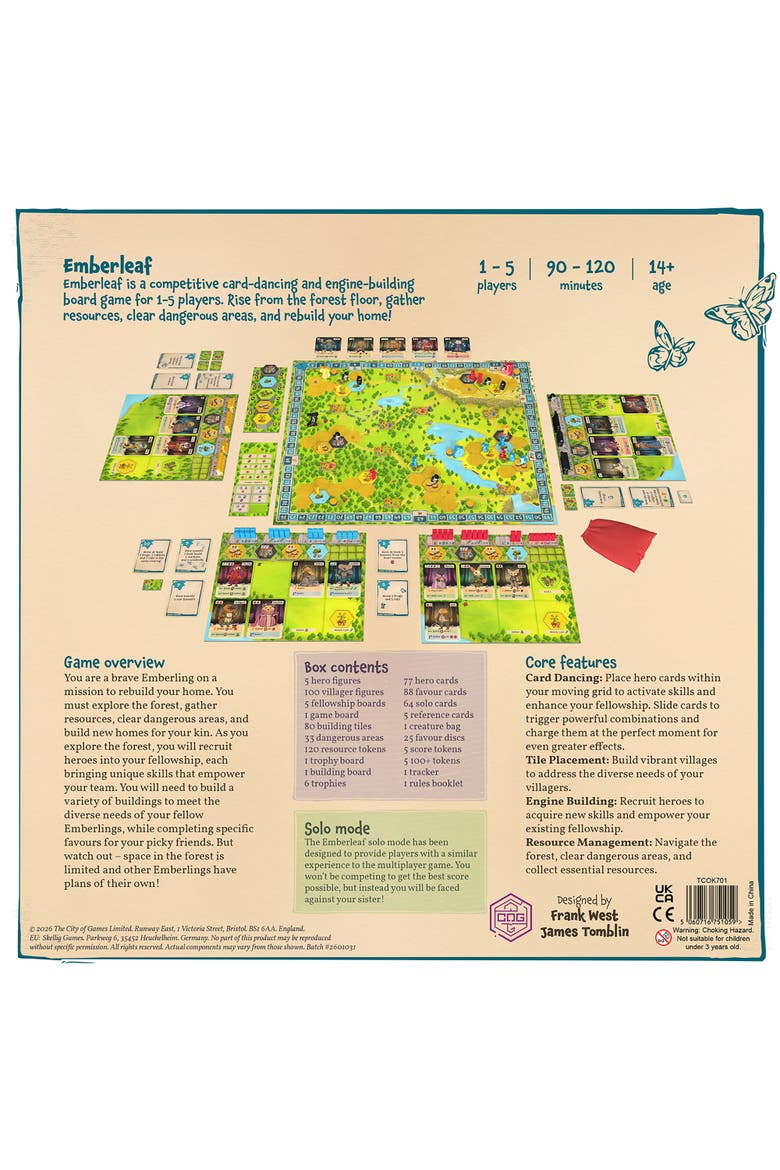 Emberleaf Card and Tile Laying Board Game, Alternate, color, Multicolored