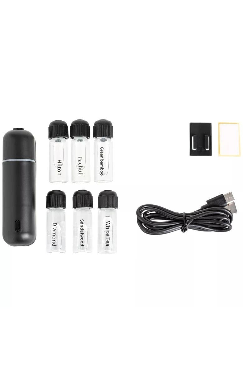 Luminuxe Car Air Freshener Diffuser Waterless Essential Oil Aromatherapy with 6 Scents, Alternate, color, 