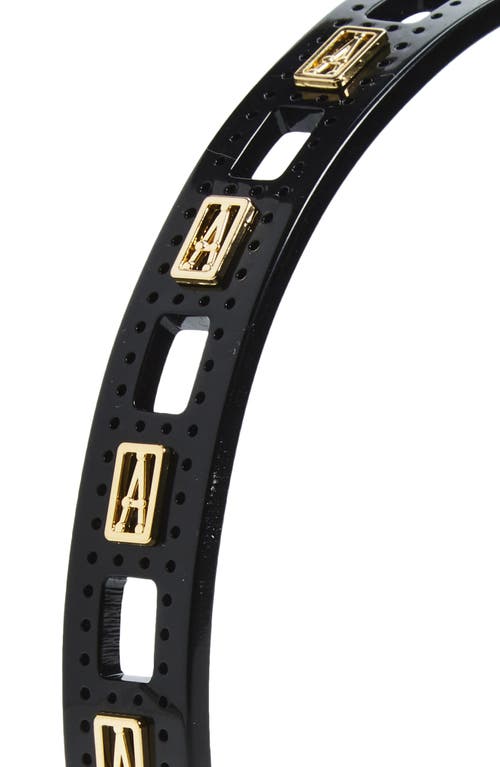 Alexandre De Paris Swarovski Crystal Headband In Black