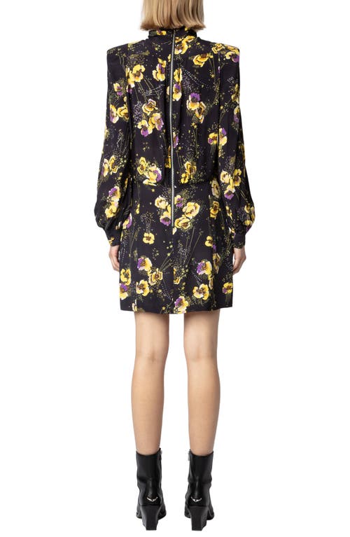 Zadig & Voltaire Ryda Crepe Yoko Strass Noir Dress In Noir
