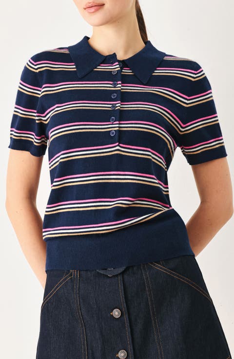 Striped Polo Sweater