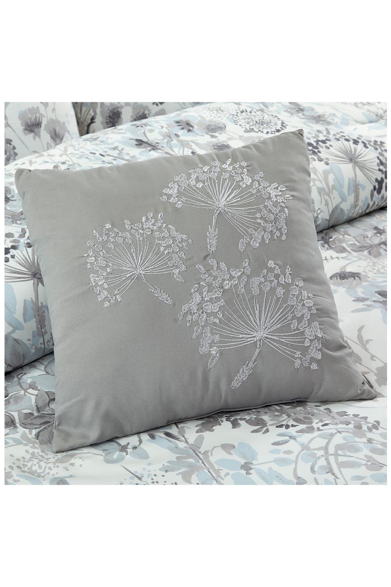 Floral Print Microfiber 5-Piece Comforter Set, Alternate, color, WHITE/ GREY/ BLUE
