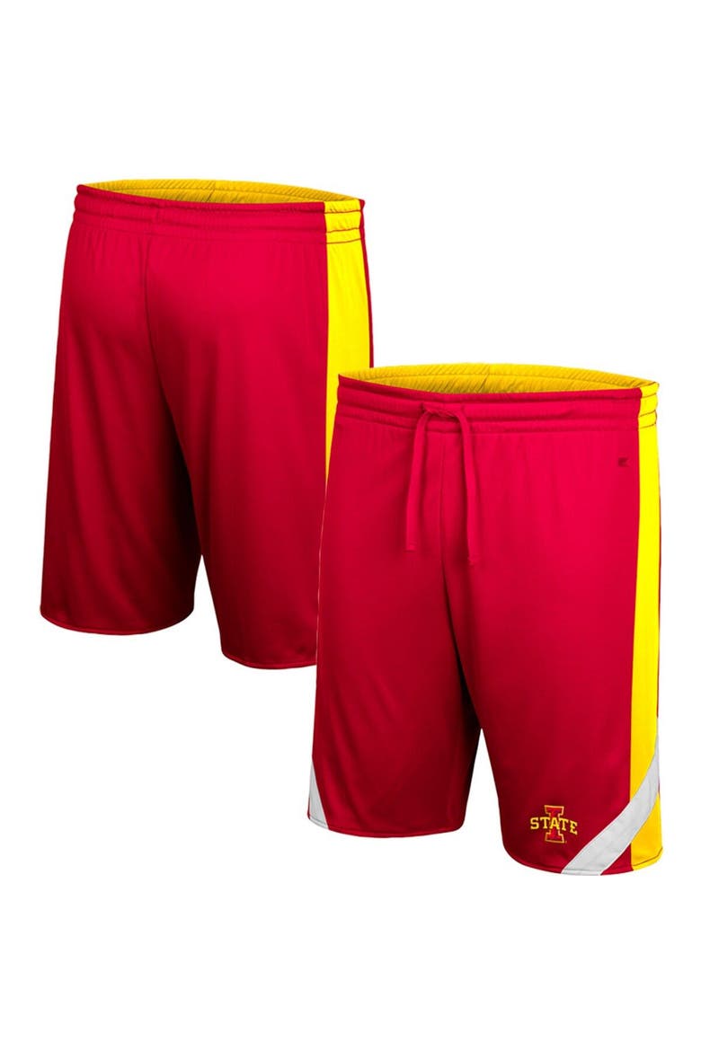 Men's Colosseum Cardinal/Gold Iowa State Cyclones Am I Wrong Reversible Shorts, Main, color, Cardinal