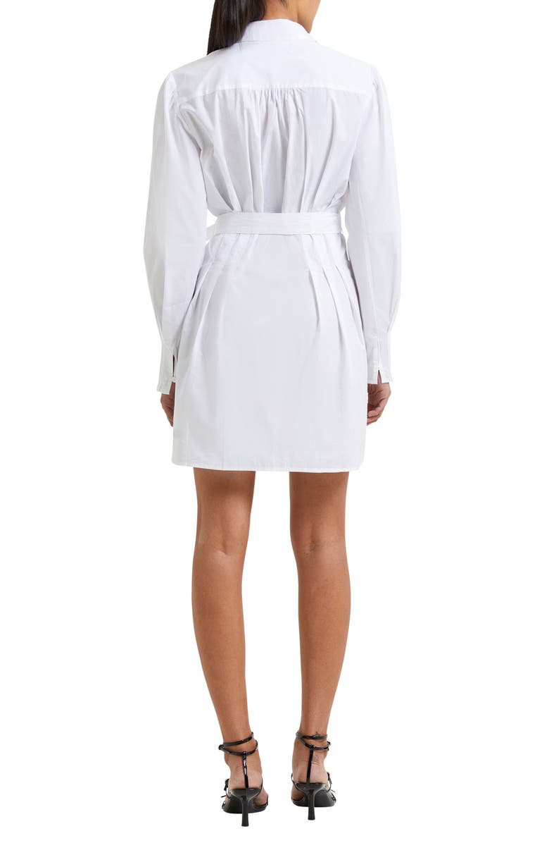 French Connection Conscious Rhodes Tie Waist Long Sleeve Shirtdress, Alternate, color, 