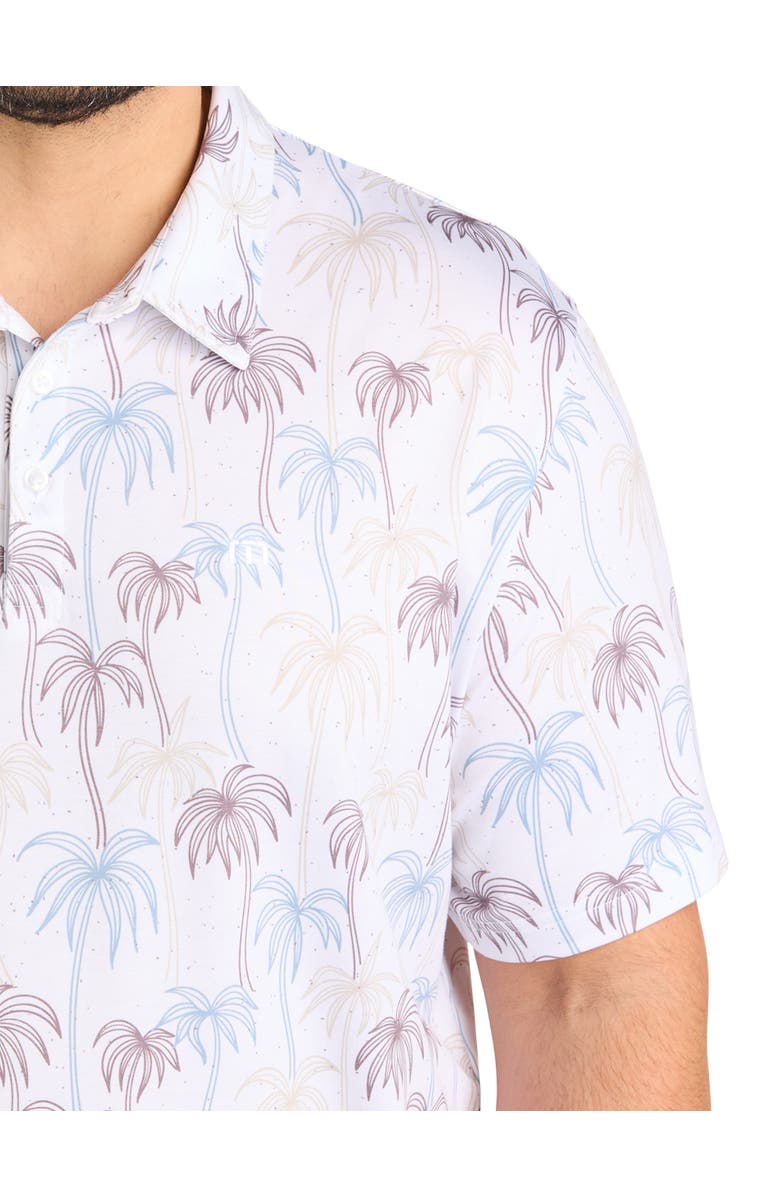 TravisMathew Fit By DXL Big & Tall Featherweight Palms Polo Shirt, Alternate, color, White