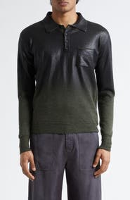 Maison Margiela Metallic Long Sleeve Polo