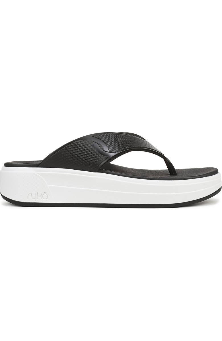 Rykä Viv Platform Thong Sandal, Alternate, color, Black