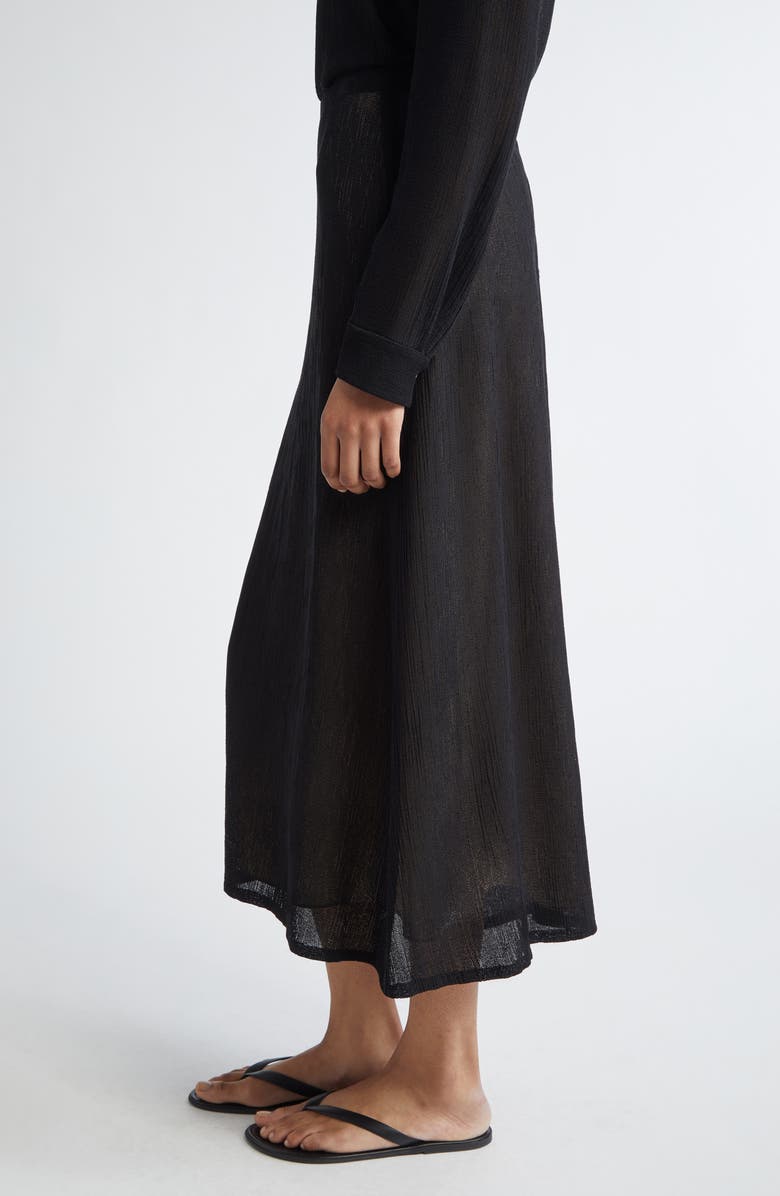 PARTOW Bia Mesh Midi Skirt, Alternate, color, Black