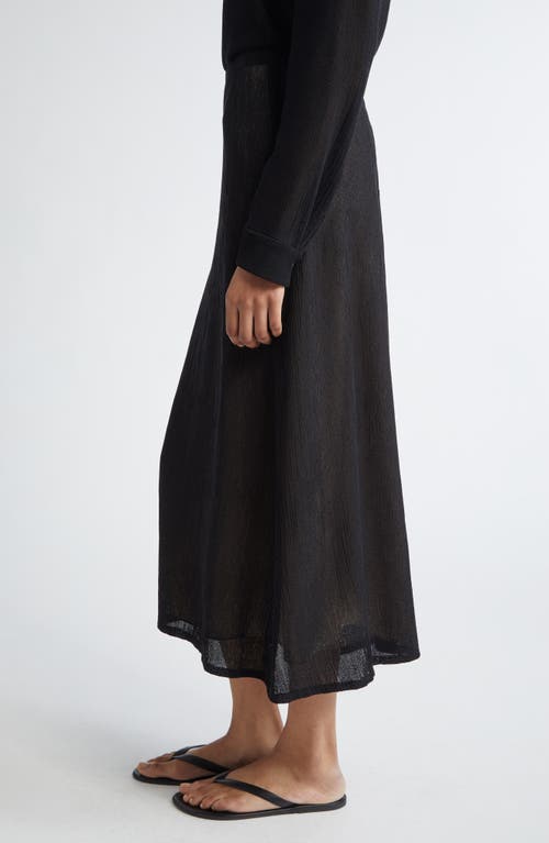 Partow Bia Semisheer Mesh Midi Skirt In Black