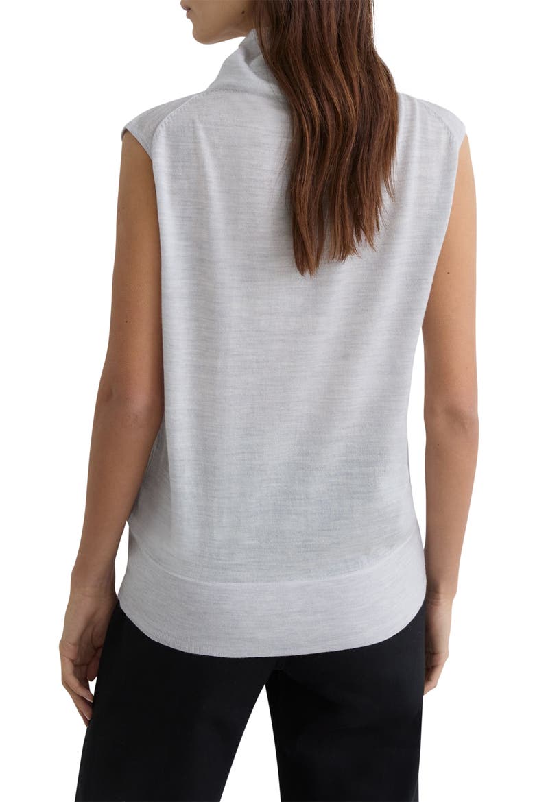 Honey Mock Neck Wool Shell, Alternate, color, GREY MARL