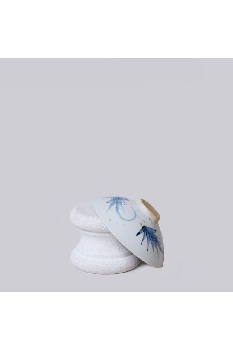 Small Porcelain Character Conical Bowl, Alternate, color, Blue and White