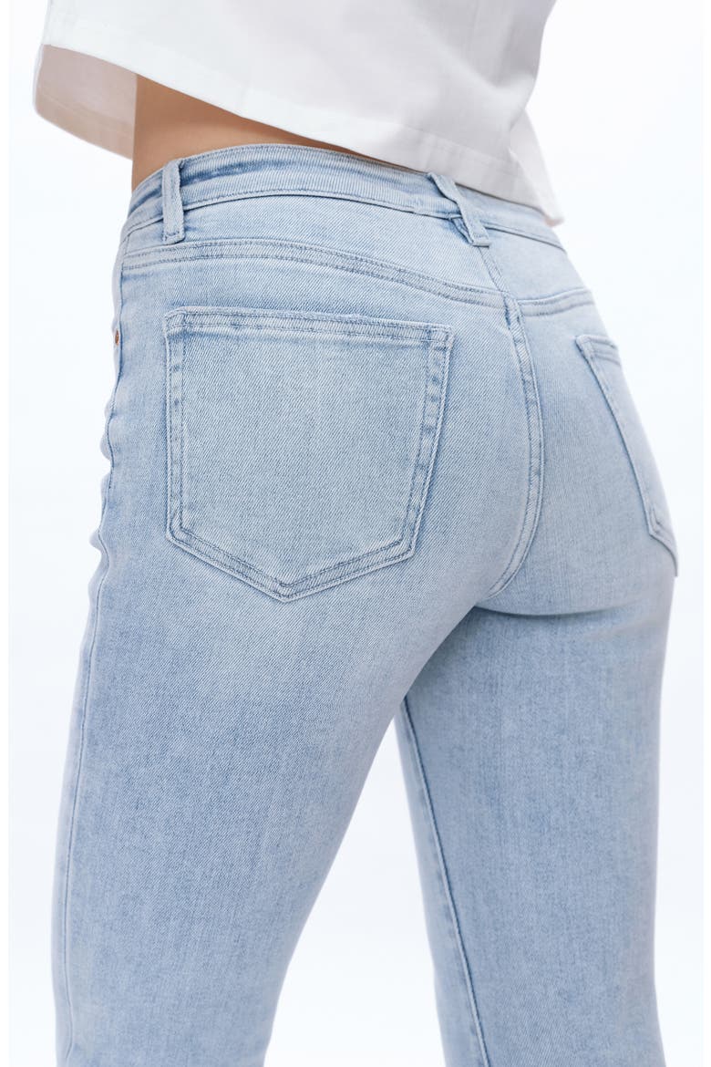 Daisy High Waist Step Hem Slim Jeans, Alternate, color, LIGHT BLUE