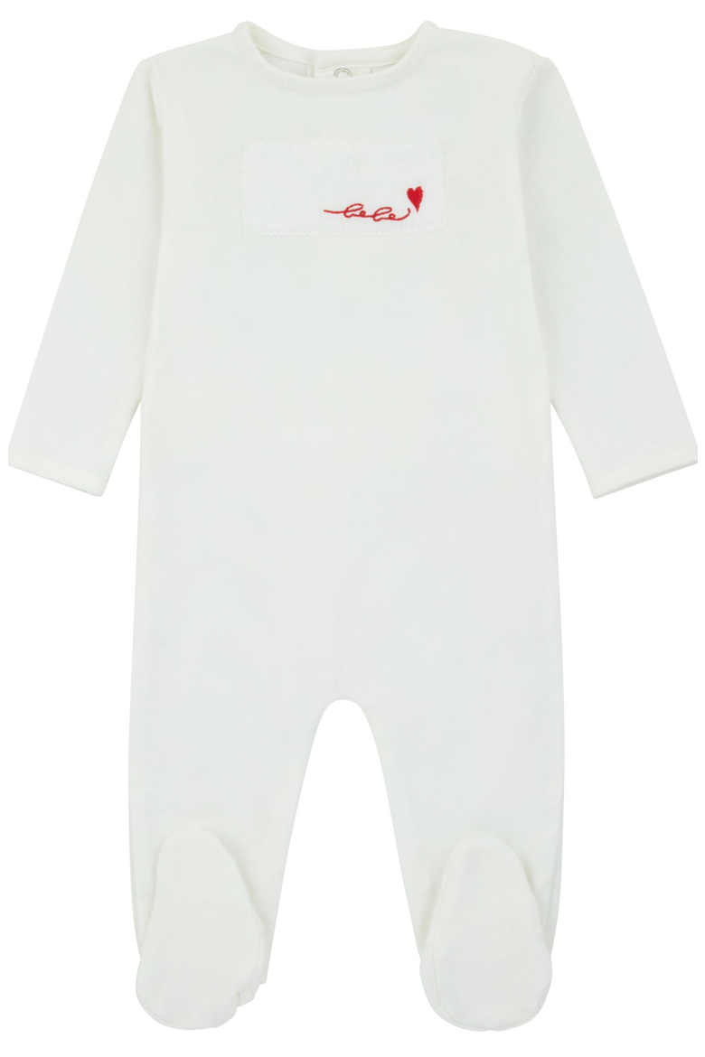 Layette Muslin Patch Footie, Main, color, Muslin Patch