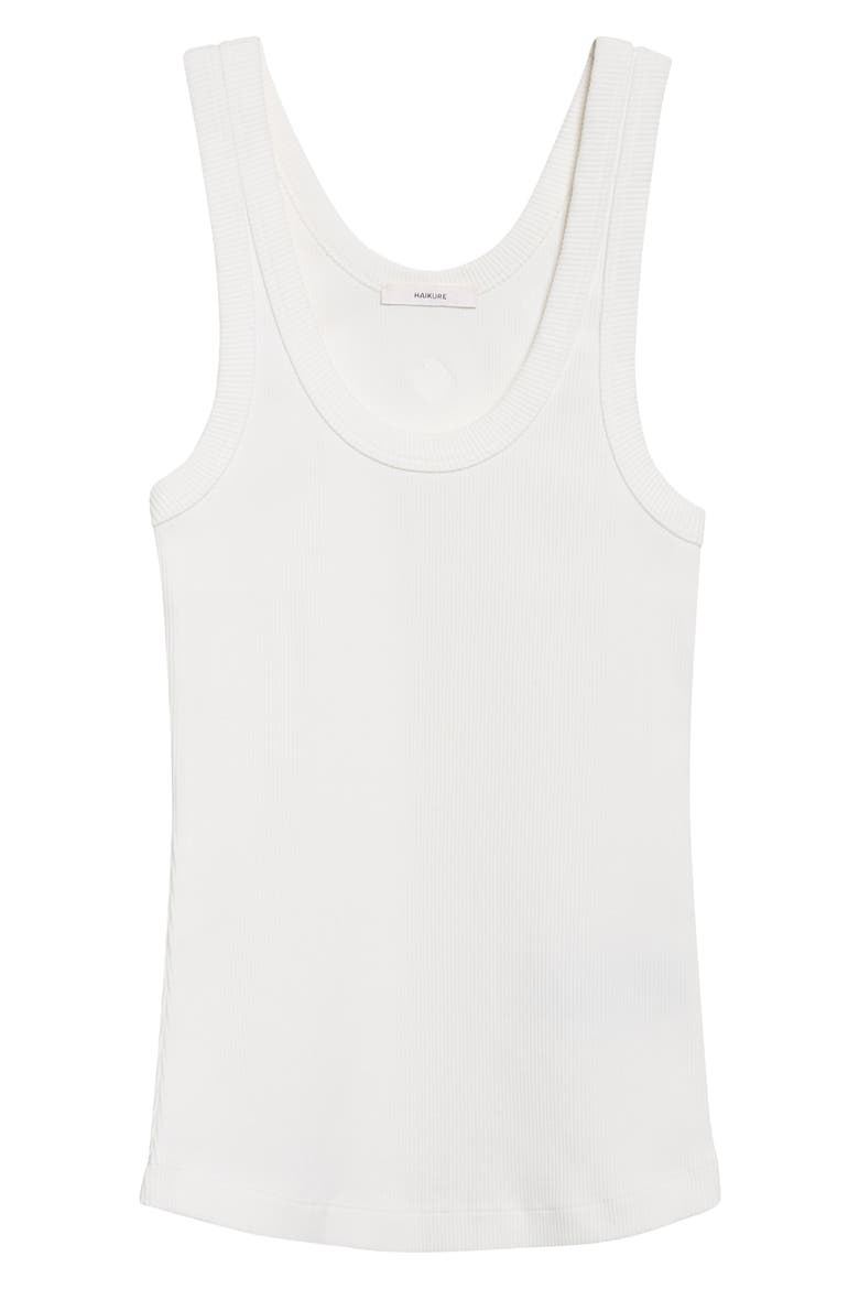 Gem Rib Cotton Tank, Alternate, color, OFF WHITE