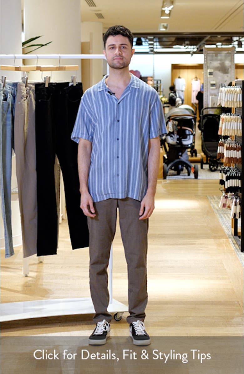 Cayman Stripe Linen Blend Camp Shirt, sales video thumbnail