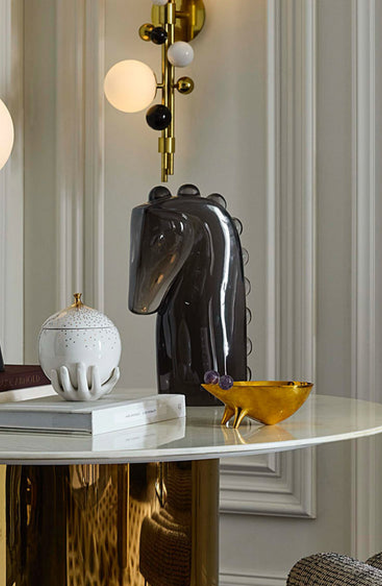 Jonathan Adler Acrylic Horse Sculpture, Alternate, color,