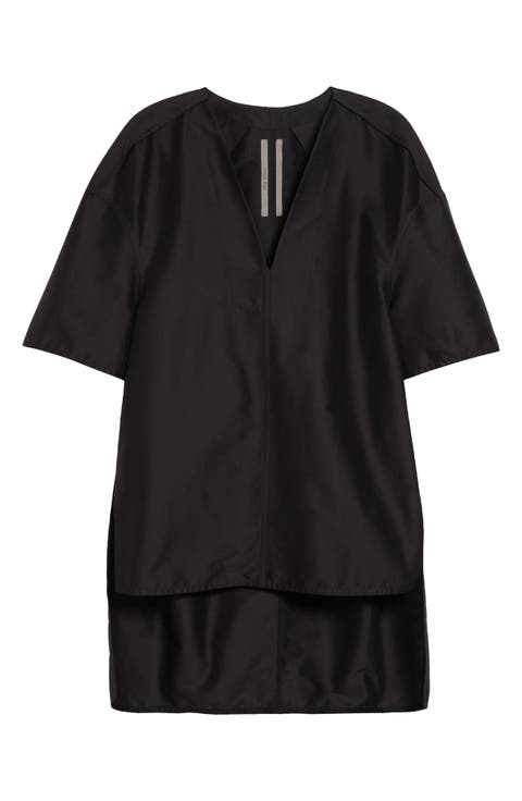 Island Oversize Cotton & Silk Sateen Top