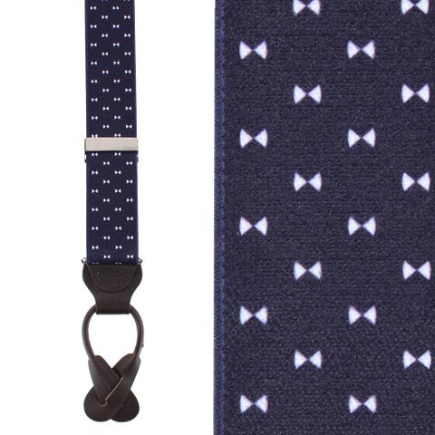 The Micro Bow Classic Elastic Button End Suspenders