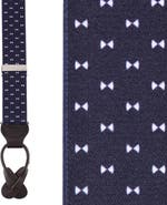Trafalgar The Micro Bow Classic Elastic Button End Suspenders
