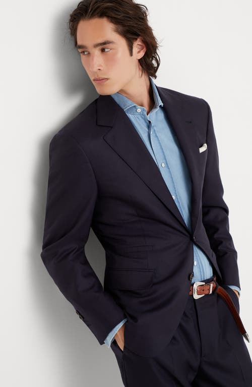 Brunello Cucinelli Cashmere Blazer In Blue