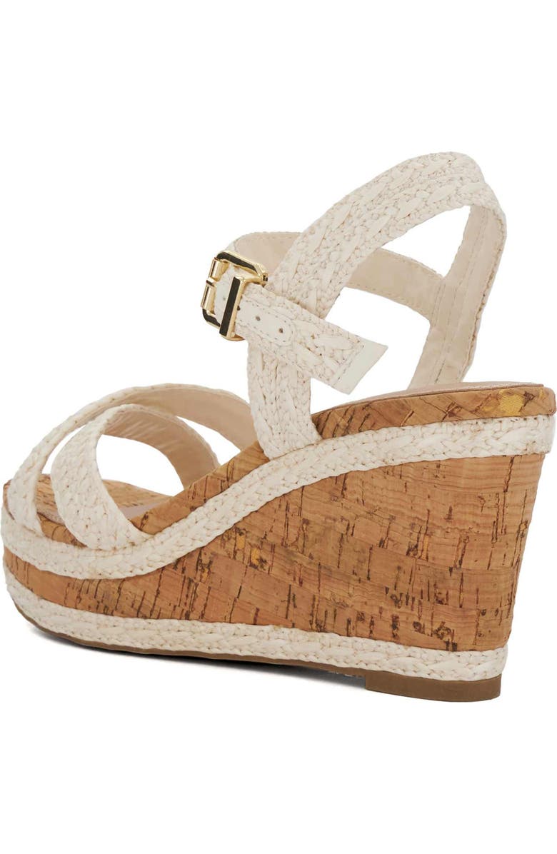 Dune London Kelisa Platform Wedge Sandal, Alternate, color, White