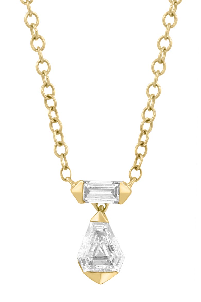 Lab-Grown Diamond Pendant Necklace, Main, color, GOLD