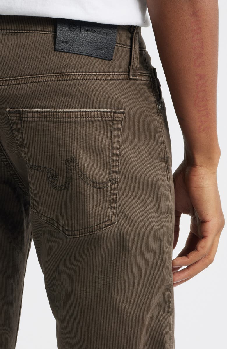 AG Tellis Slim Fit Corduroy Pants, Alternate, color, Sulfur Brown Slate