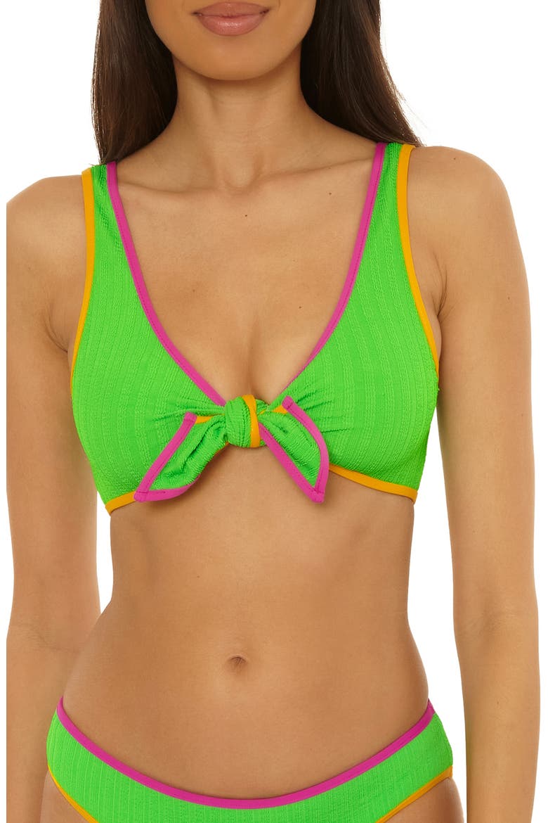 Buckle Reversible Bikini Top, Alternate, color, MEADOW