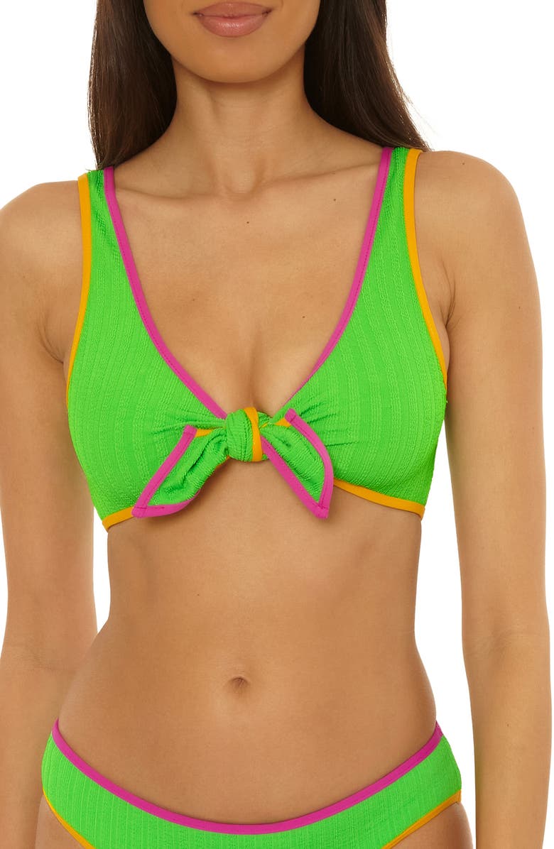 Becca Buckle Reversible Bikini Top, Alternate, color, Meadow