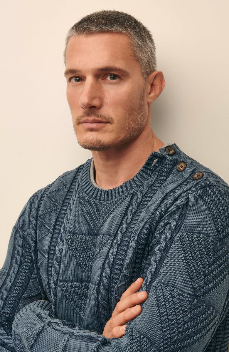 Brooks Brothers Supima<sup>®</sup> Cotton Indigo Sweater, Alternate, color, 