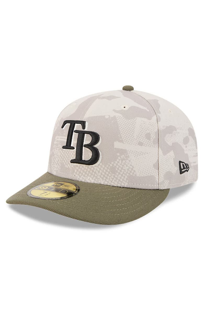 New Era Men's New Era Light Beige/Olive Tampa Bay Rays 2025 Armed Forces Day 59FIFTY Fitted Hat, Alternate, color, Light Beige