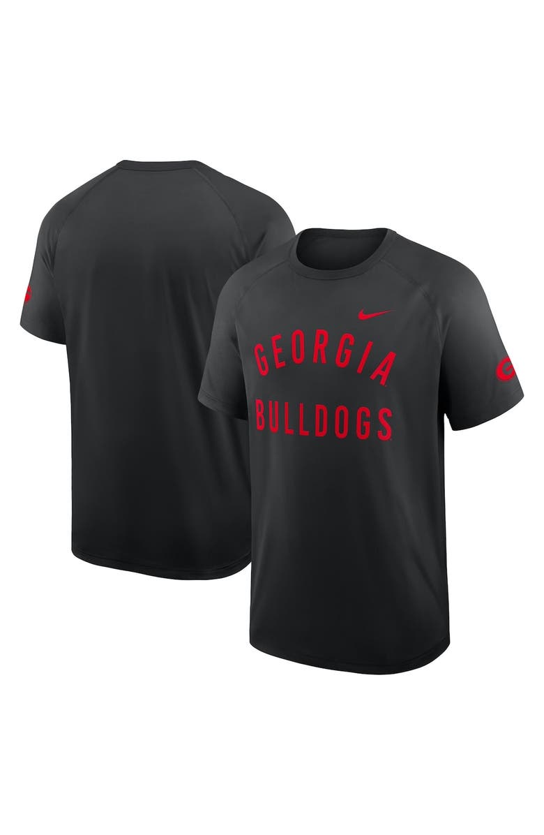 Nike Men's Nike Black Georgia Bulldogs Ready Raglan Premium Performance T-Shirt, Alternate, color, Black