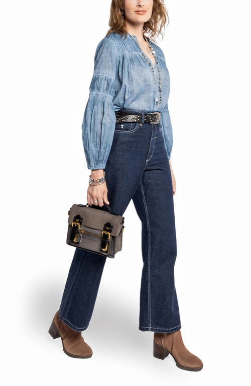 Old Trend Aster Mini Leather Satchel In Slate