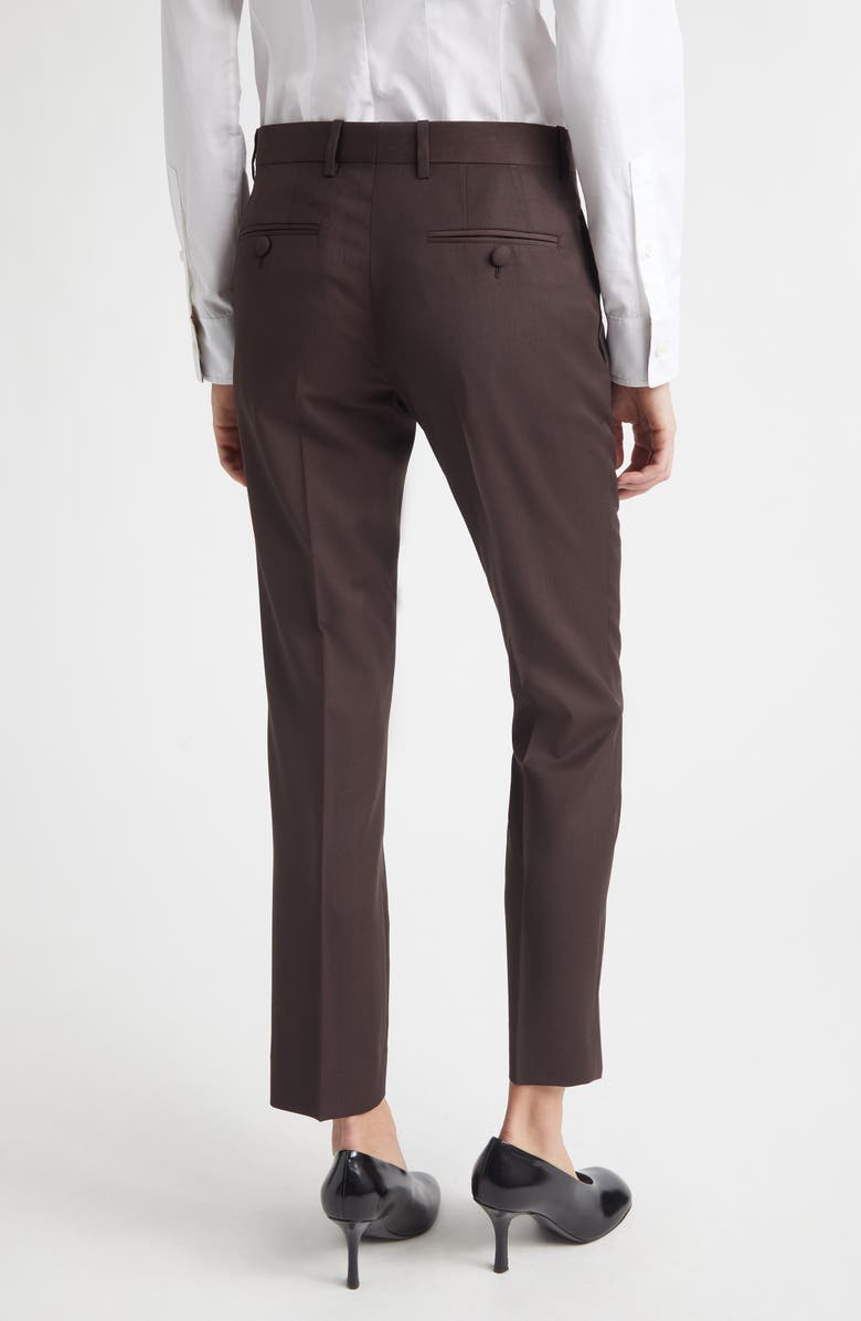 Burberry Shelley Wool Pants, Alternate, color, Carbon Brown