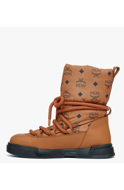 Mcm Skyward Ankle Boots In Cognac