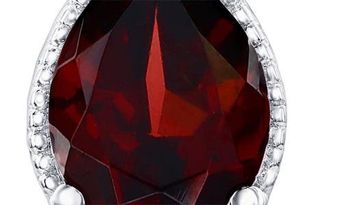Simona Semiprecious Stone & White Topaz Drop Earrings In Burgundy