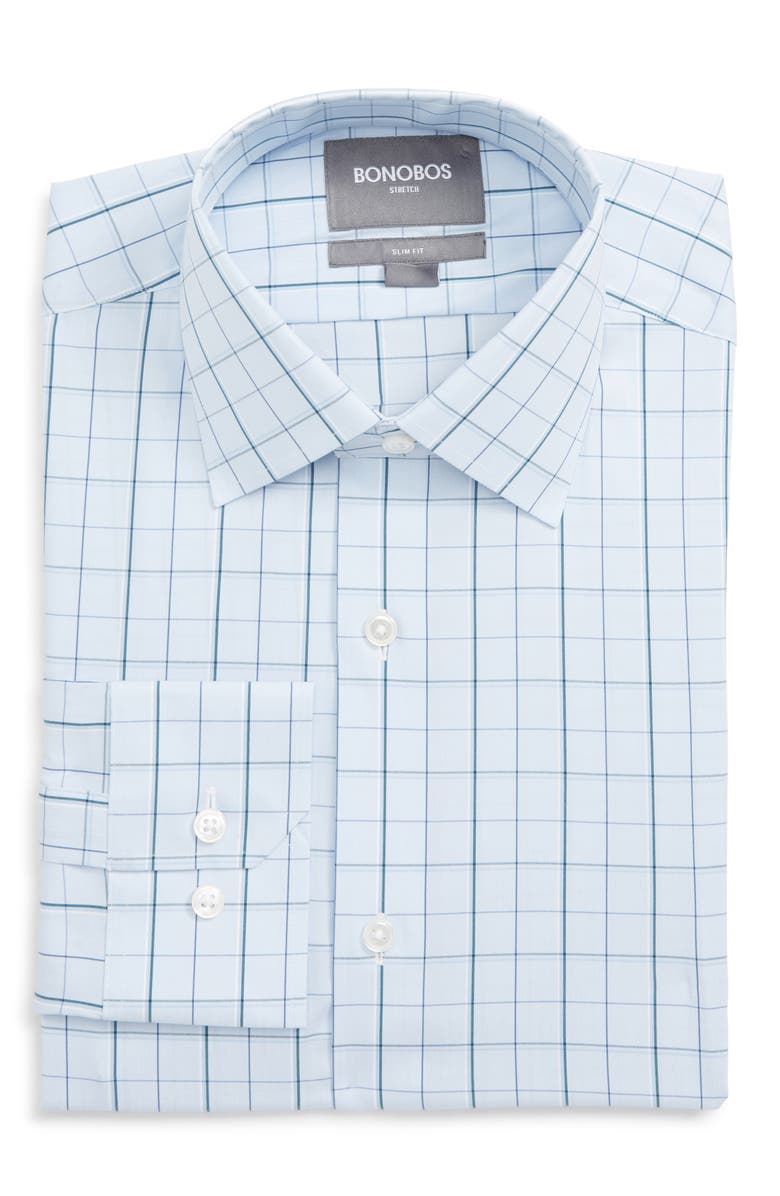 Bonobos Jetsetter Slim Fit Stretch Check Dress Shirt, Main, color,