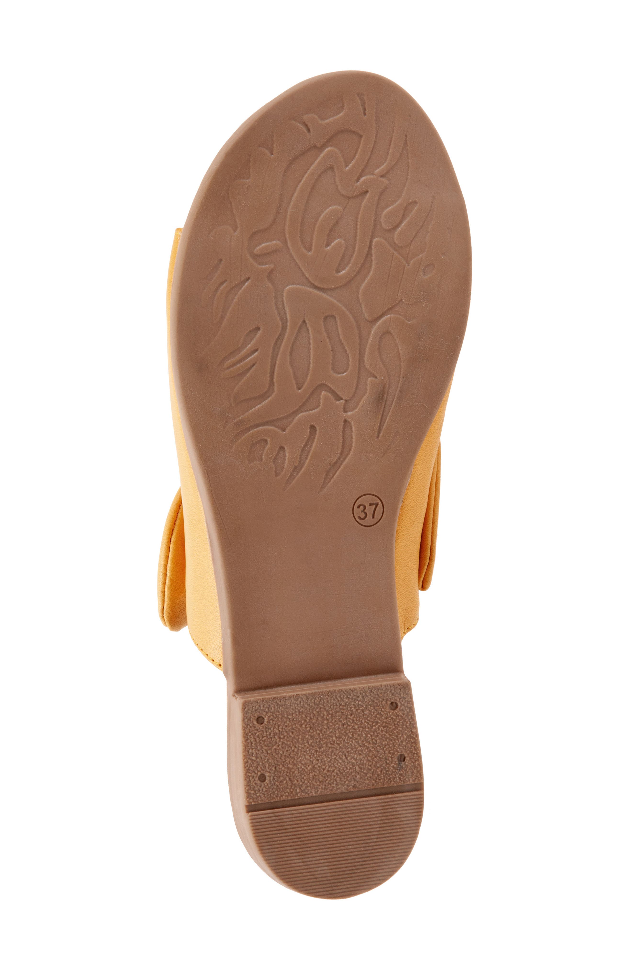Joley Slide Sandal, Alternate, color, MUSTARD LEATHER