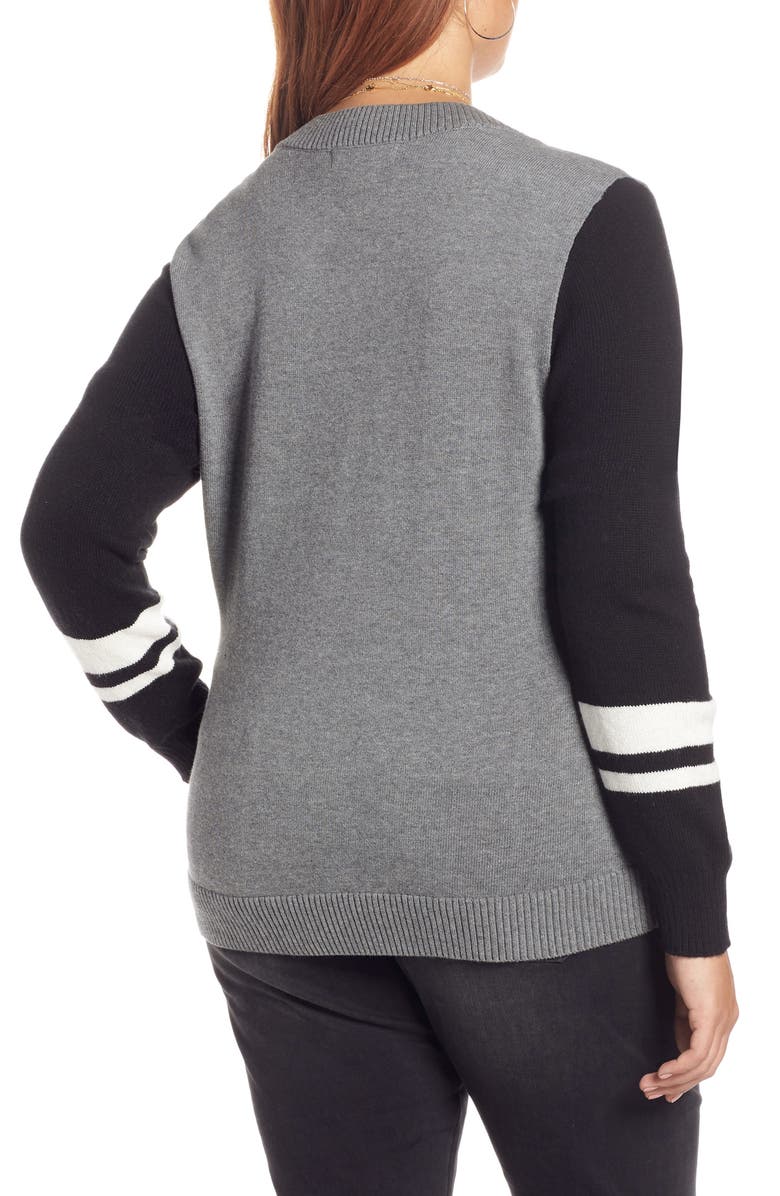 Treasure & Bond Stripe V-Neck Sweater, Alternate, color, 