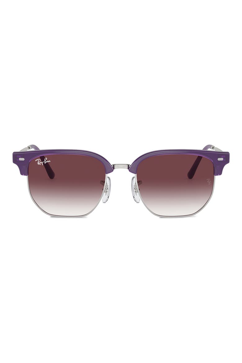 Kids' Junior New Clubmaster Gradient Polarized 47mm Irregular Sunglasses, Main, color, VIOLET