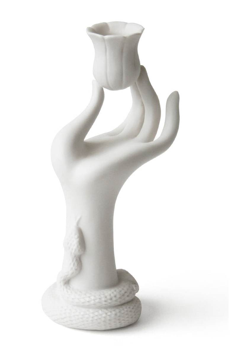 Eve Candle Holder, Main, color, White