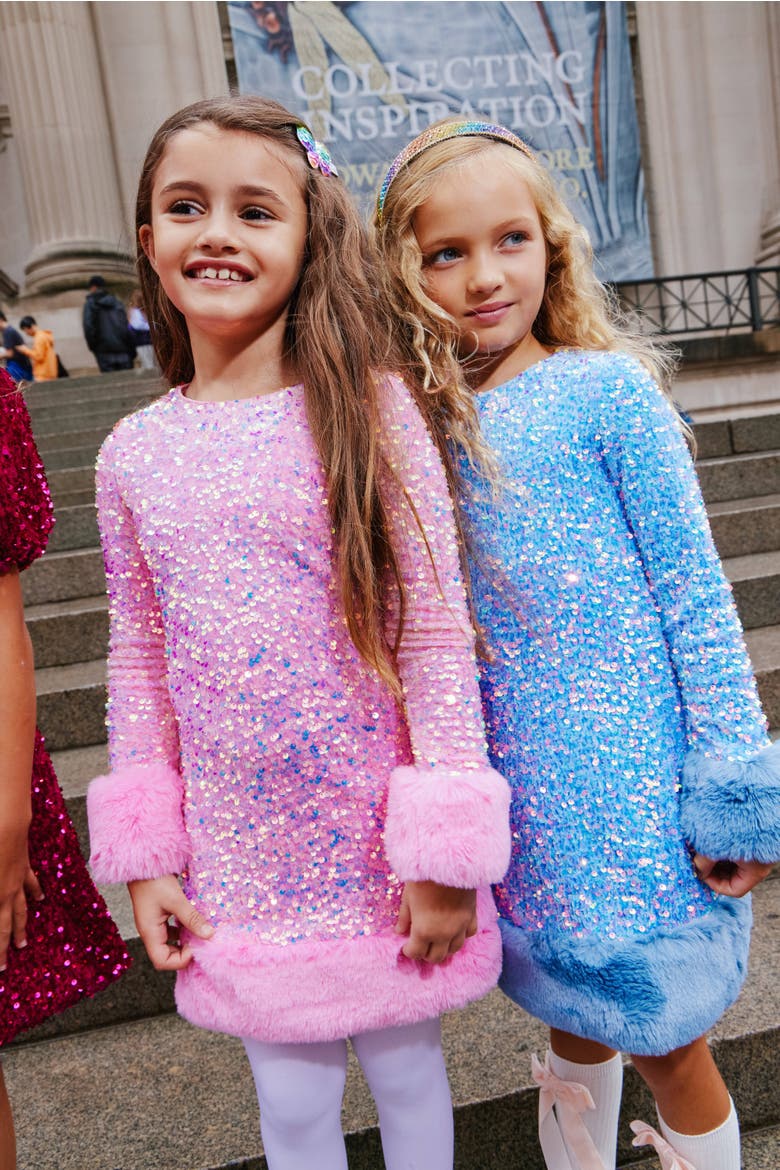 Sabrina Shimmer Dress, Alternate, color, Pink