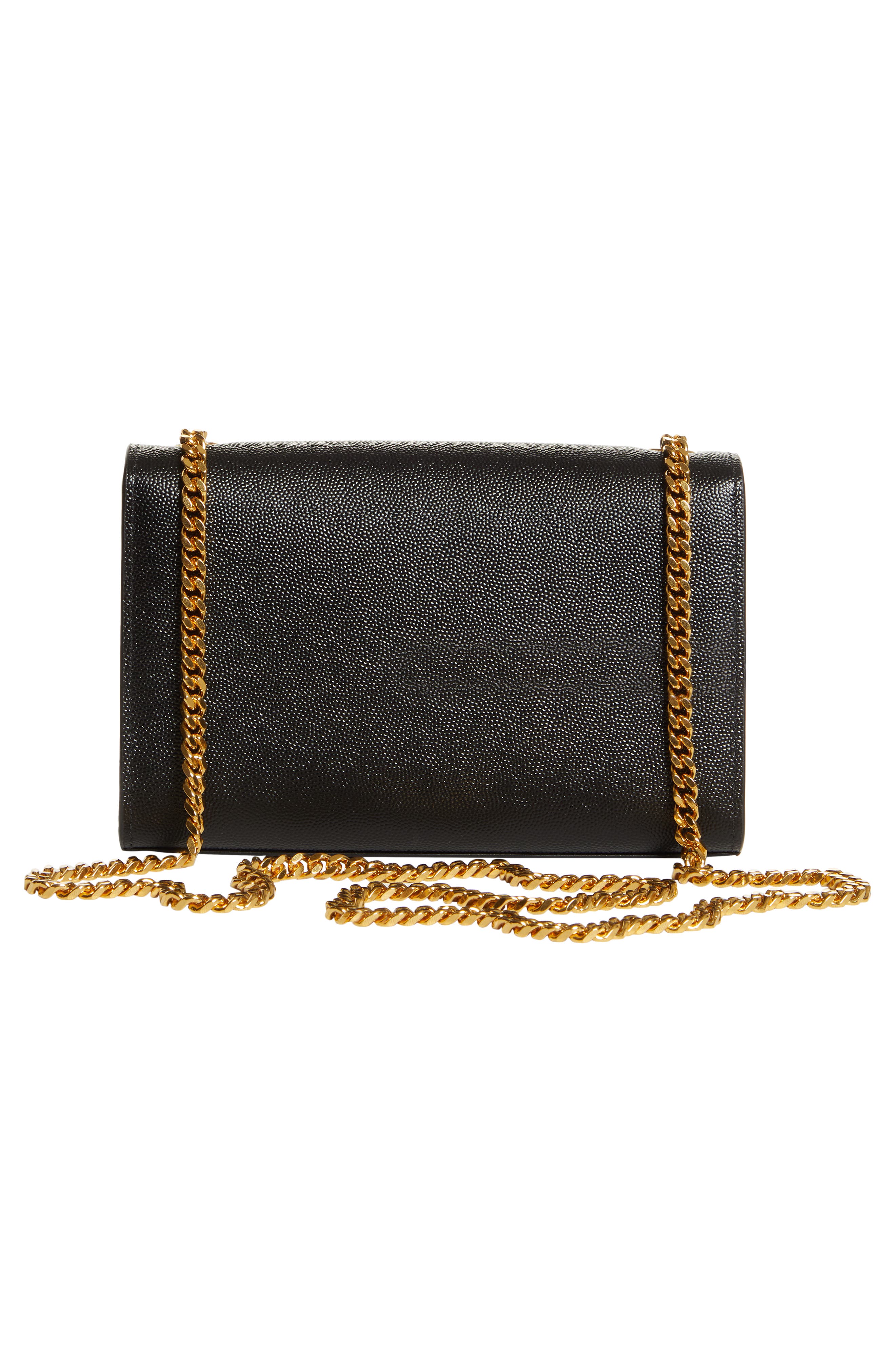 Saint Laurent Small Kate Textured Suede Shoulder Bag, Alternate, color, 