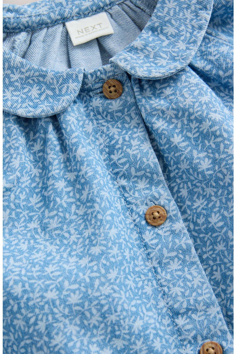 Kids' Ditsy Collared Denim Dress, Alternate, color, BLUE