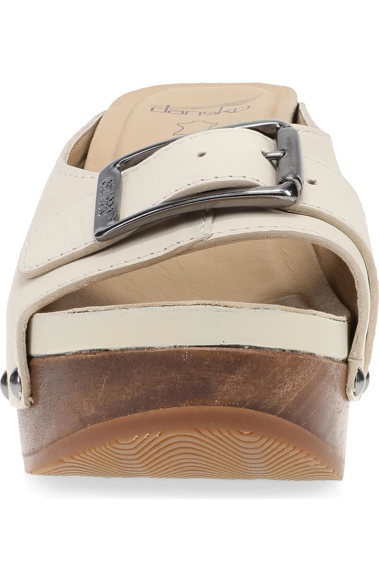 Dansko Adeline Platform Wedge Slide Sandal, Alternate, color, Bone Calf